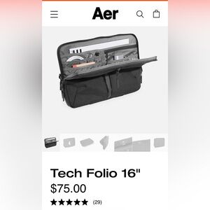Aer Tech Folio 16" in Black